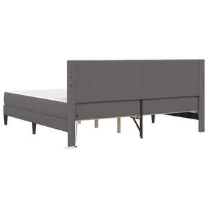 Σκελετός Κρεβατιού με κεφαλάρι Γκρι 180 x 200 cm Τεχνητό Δέρμα - Pakobazaar