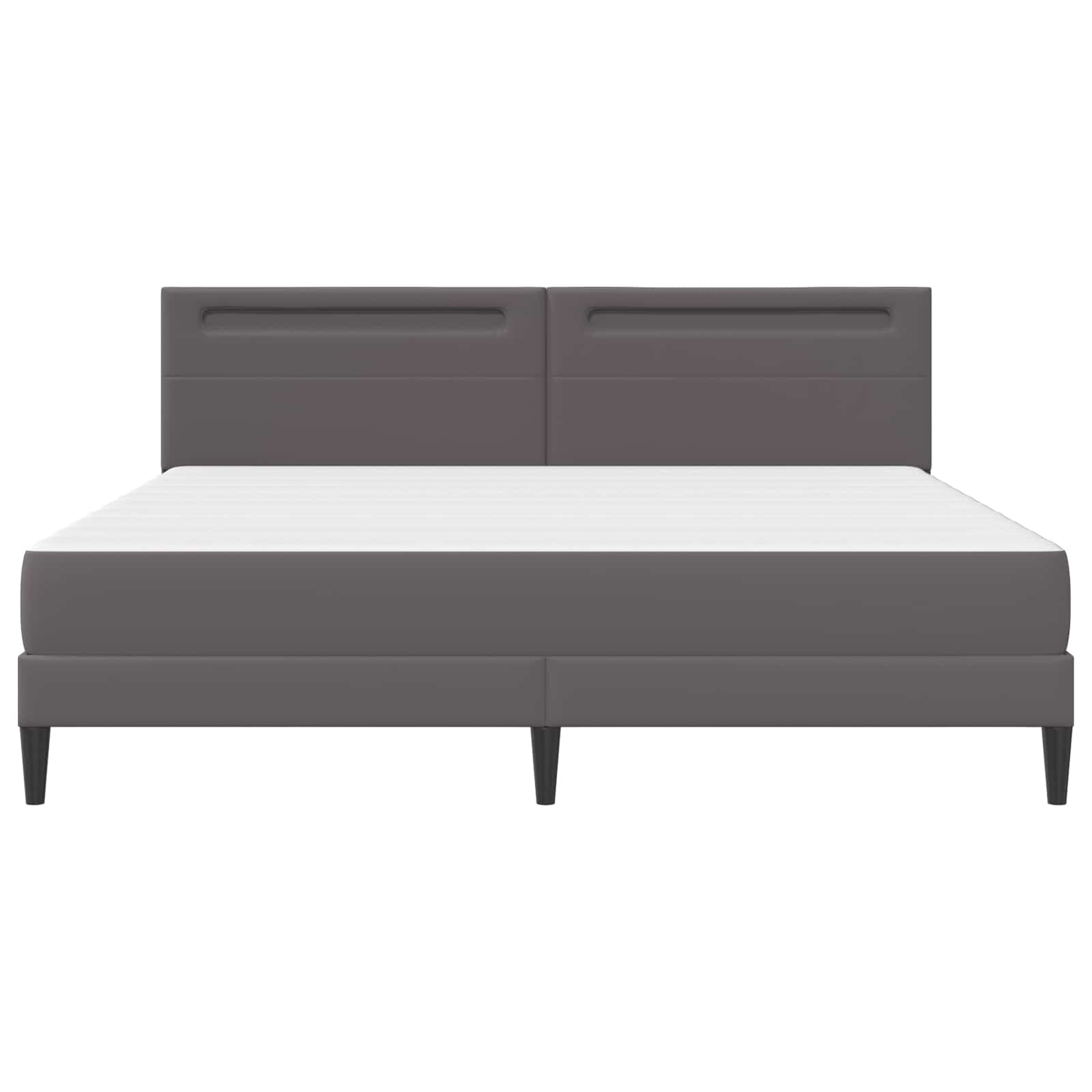 Σκελετός Κρεβατιού με κεφαλάρι Γκρι 180 x 200 cm Τεχνητό Δέρμα - Pakobazaar