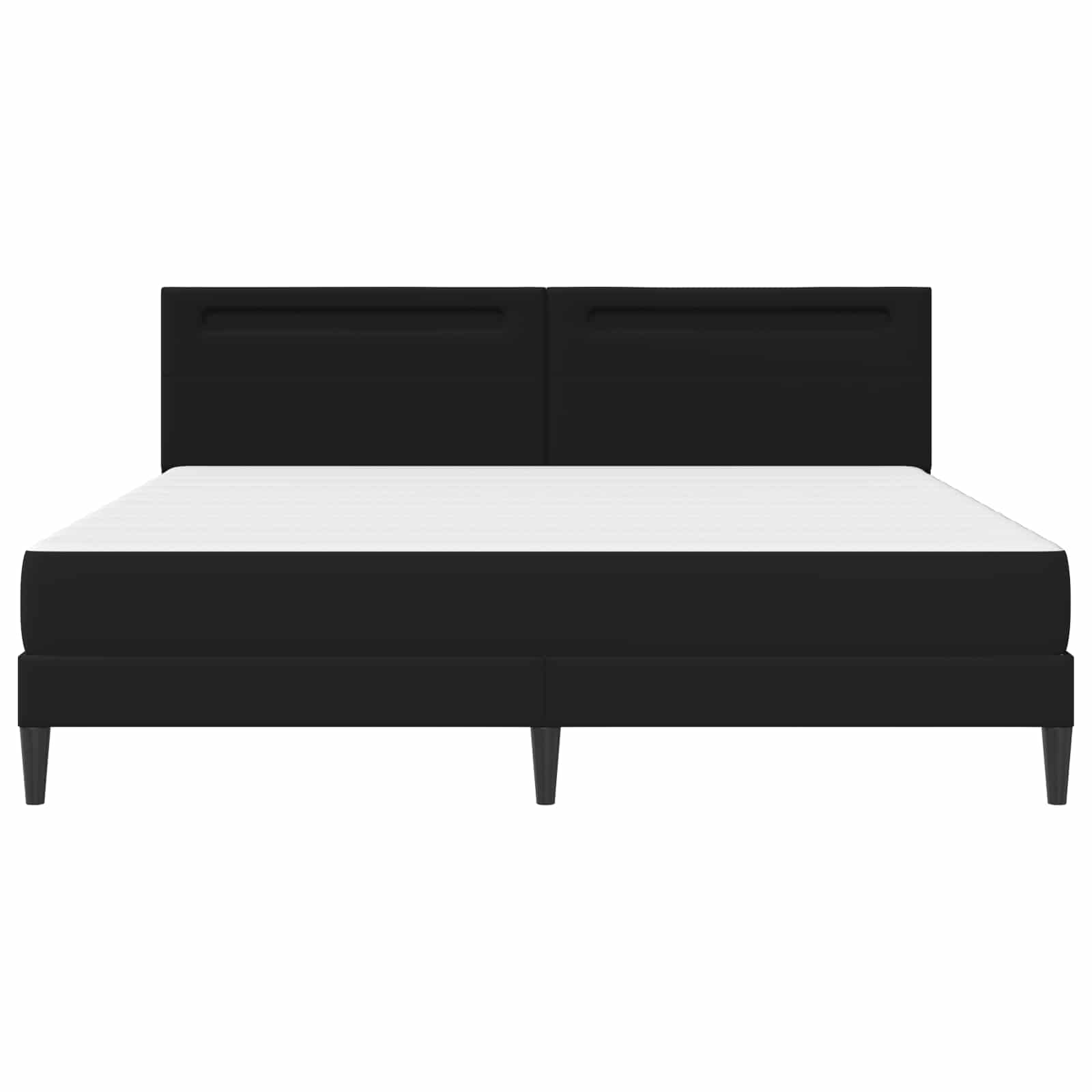 Σκελετός Κρεβατιού με κεφαλάρι Μαύρο 180 x 200 cm Τεχνητό Δέρμα - Pakobazaar