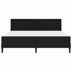 Σκελετός Κρεβατιού με κεφαλάρι Μαύρο 180 x 200 cm Τεχνητό Δέρμα - Pakobazaar