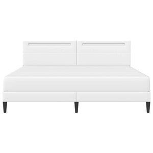 Σκελετός Κρεβατιού με κεφαλάρι Λευκό 180 x 200 cm Τεχνητό Δέρμα - Pakobazaar
