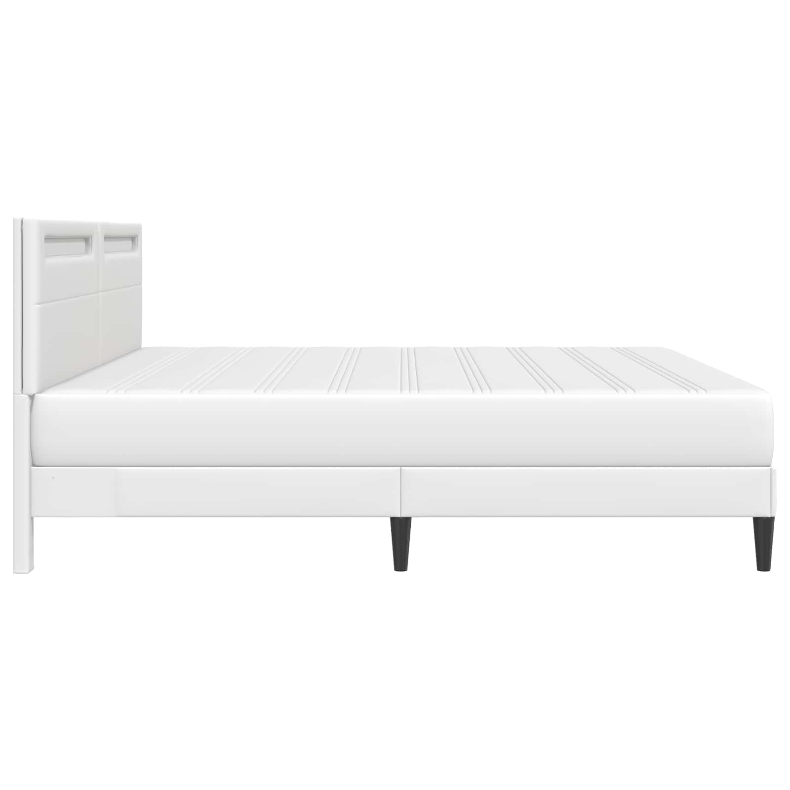 Σκελετός Κρεβατιού με κεφαλάρι Λευκό 180 x 200 cm Τεχνητό Δέρμα - Pakobazaar