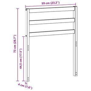 Μονάδα Βραχιόνων 2 pcs Λευκό 59 x 4 x 73 εκ Στερεό Ξύλο Ακακίας - Pakobazaar