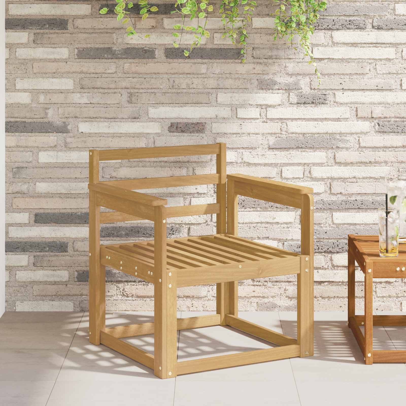 Μονάδα μπράτσων 2 pcs Λευκό 59 x 6 x 61 εκ Στερεό Ξύλο Ακακίας