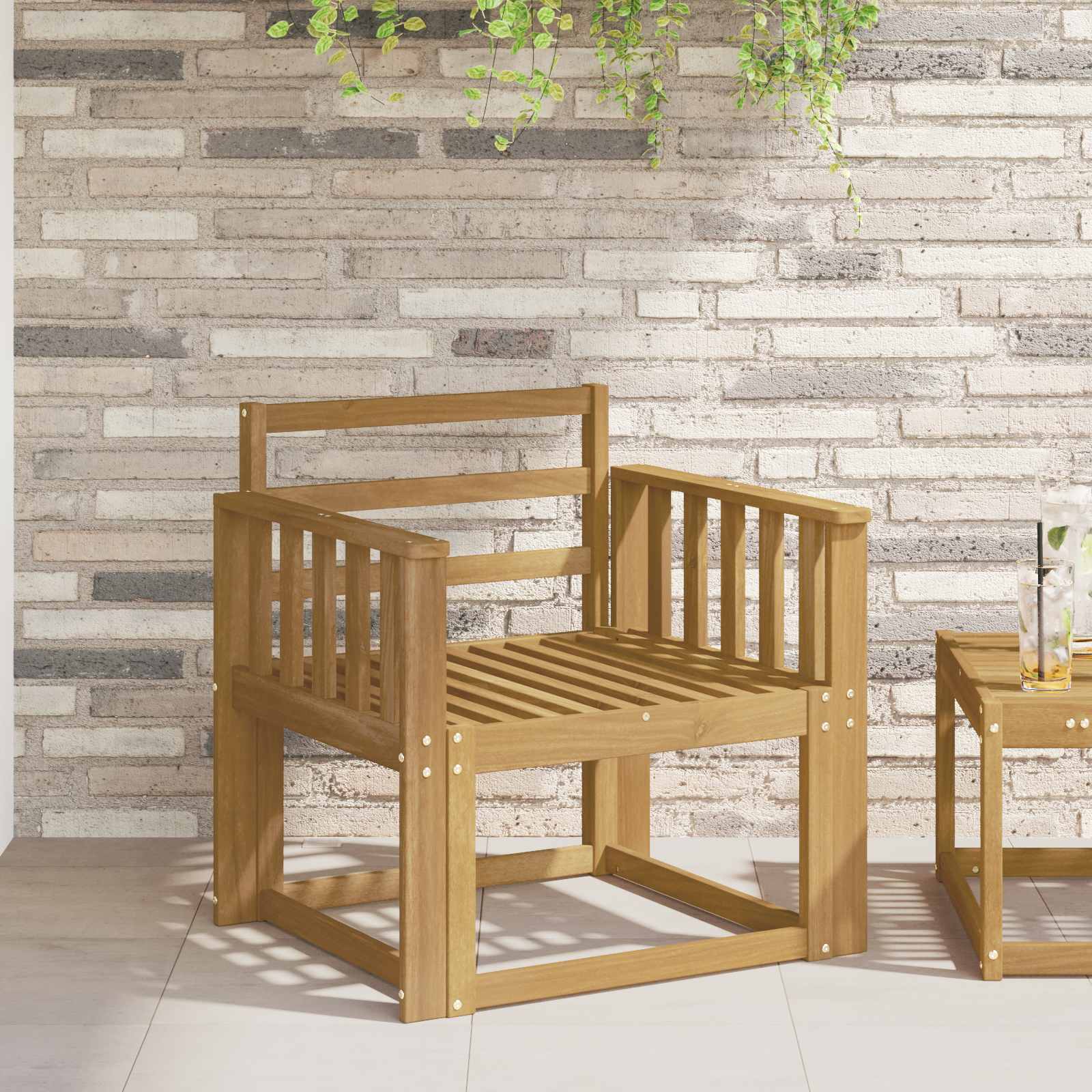 Μονάδα μπράτσων 2 pcs Λευκό 60 x 6 x 61 εκ Στερεό Ξύλο Ακακίας
