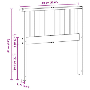 Μονάδα μπράτσων 2 pcs Λευκό 60 x 6 x 61 εκ Στερεό Ξύλο Ακακίας - Pakobazaar