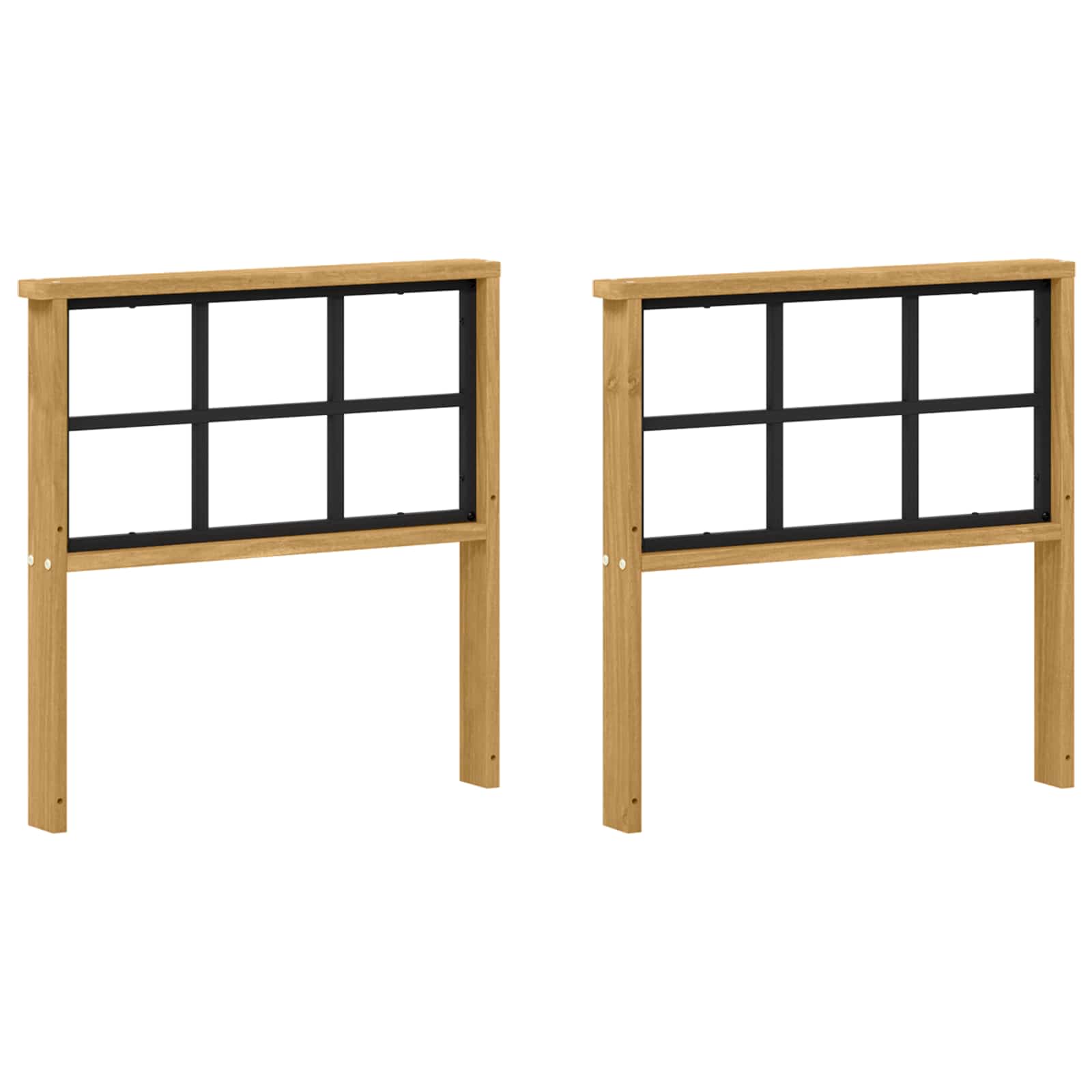 Μονάδα μπράτσων 2 pcs Λευκό 60 x 6 x 61 εκ Στερεό Ξύλο Ακακίας