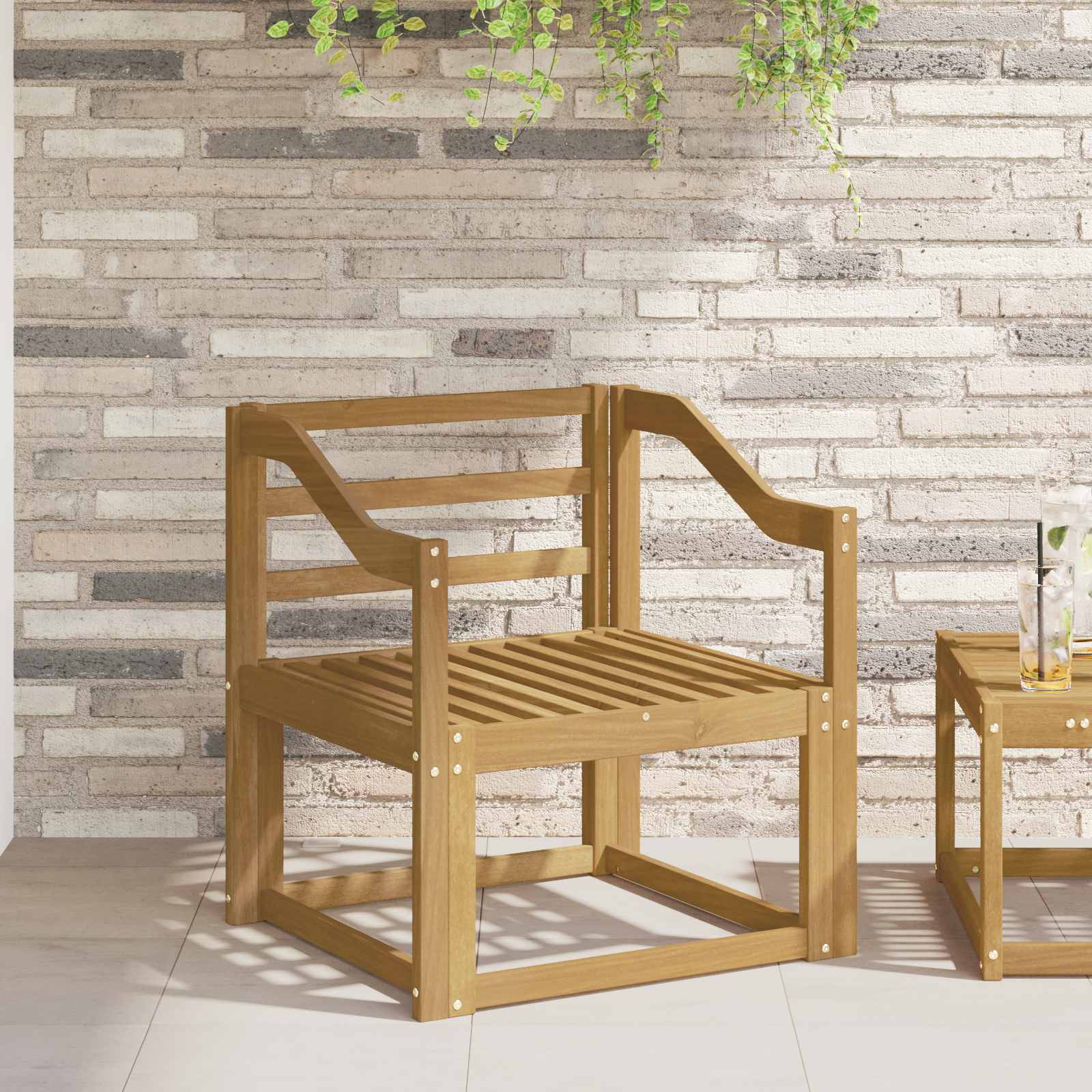 Μονάδα Βραχιόνων 2 pcs Λευκό 59 x 4 x 73 εκ Στερεό Ξύλο Ακακίας