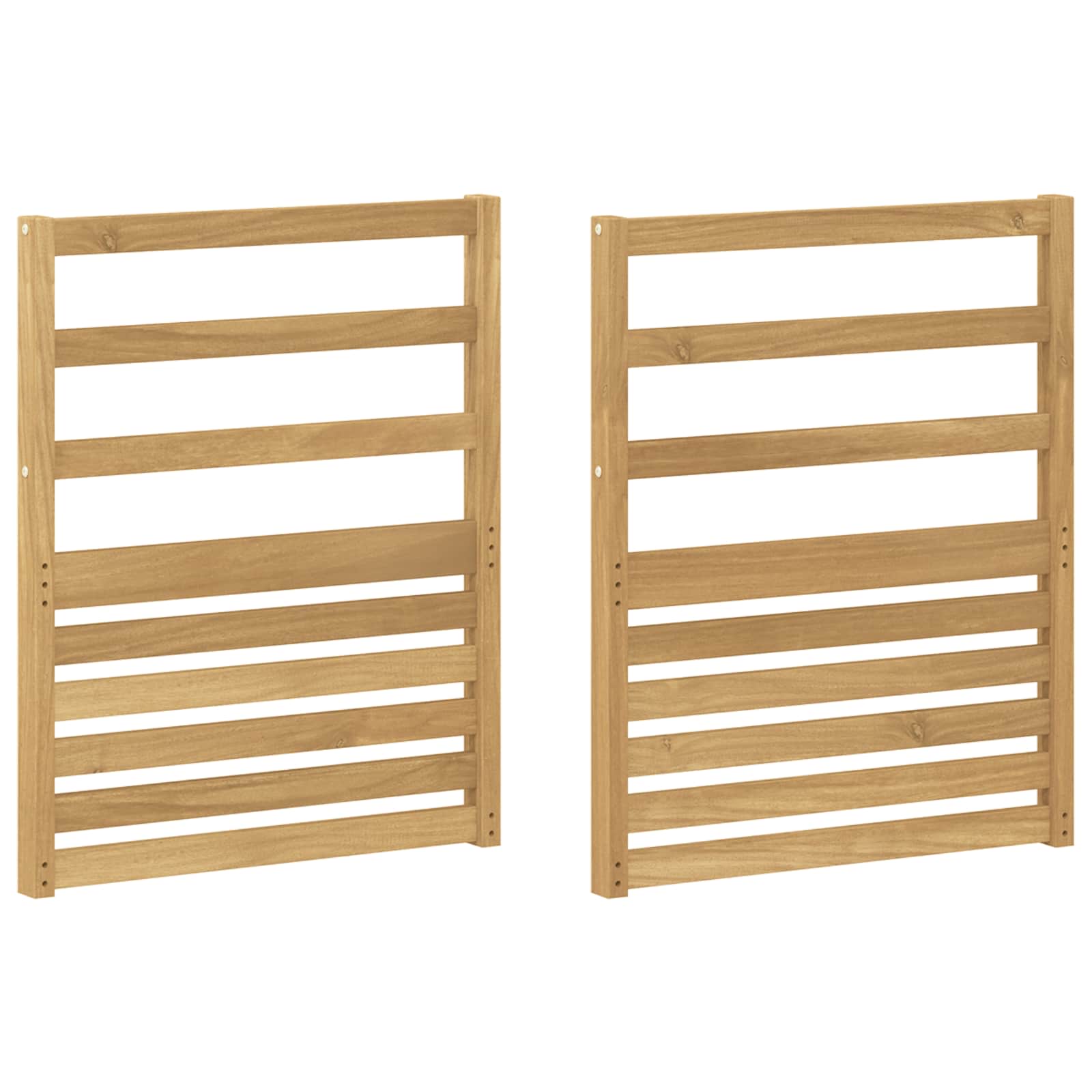 Μονάδα μπράτσων 2 pcs Λευκό 59 x 4 x 73 εκ Στερεό Ξύλο Ακακίας