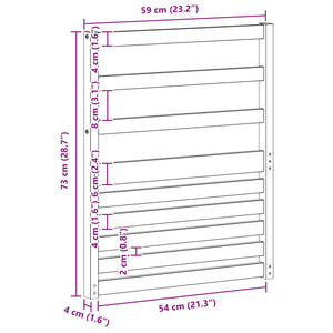 Μονάδα μπράτσων 2 pcs Λευκό 59 x 4 x 73 εκ Στερεό Ξύλο Ακακίας - Pakobazaar