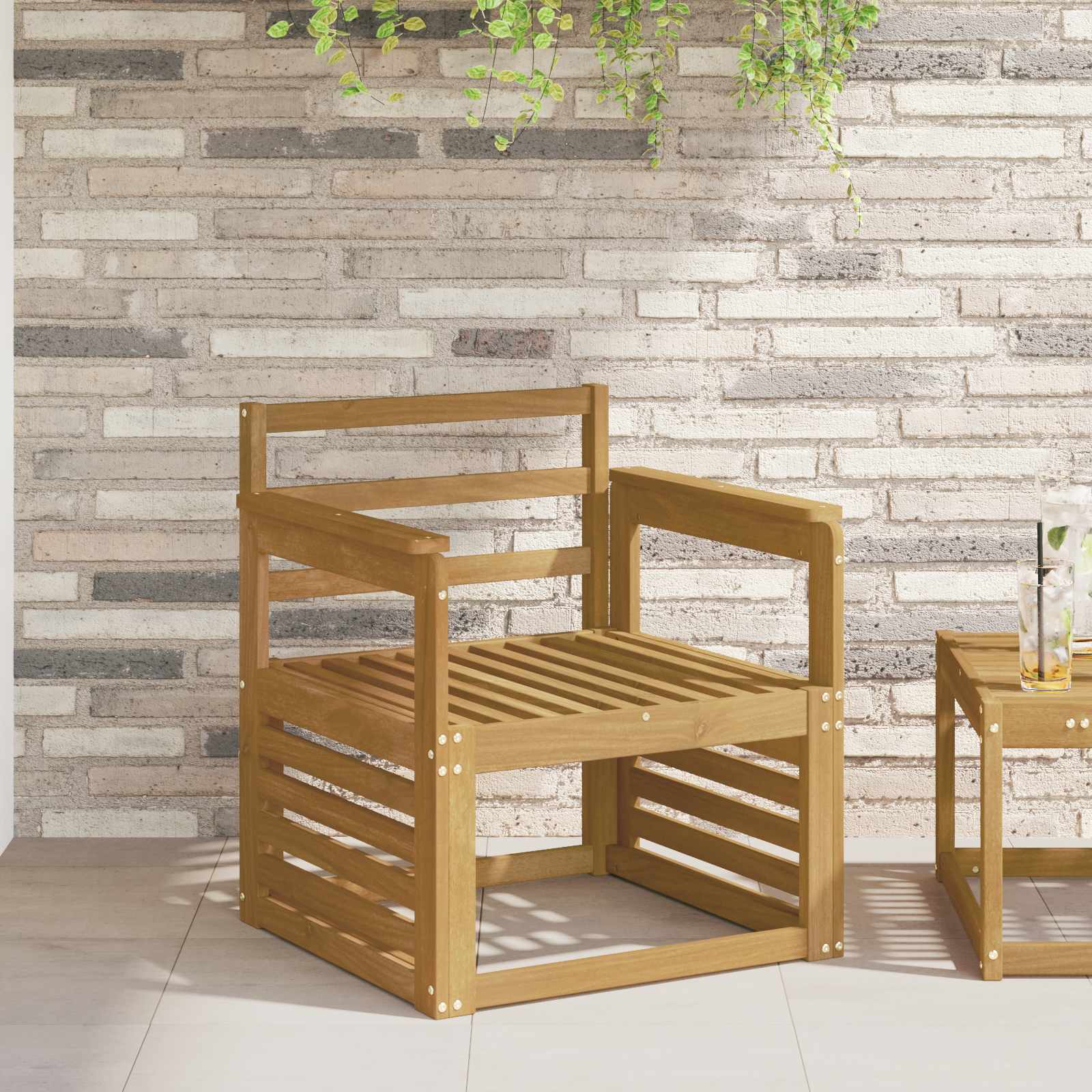 Μονάδα μπράτσων 2 pcs Λευκό 59 x 6 x 61 εκ Στερεό Ξύλο Ακακίας