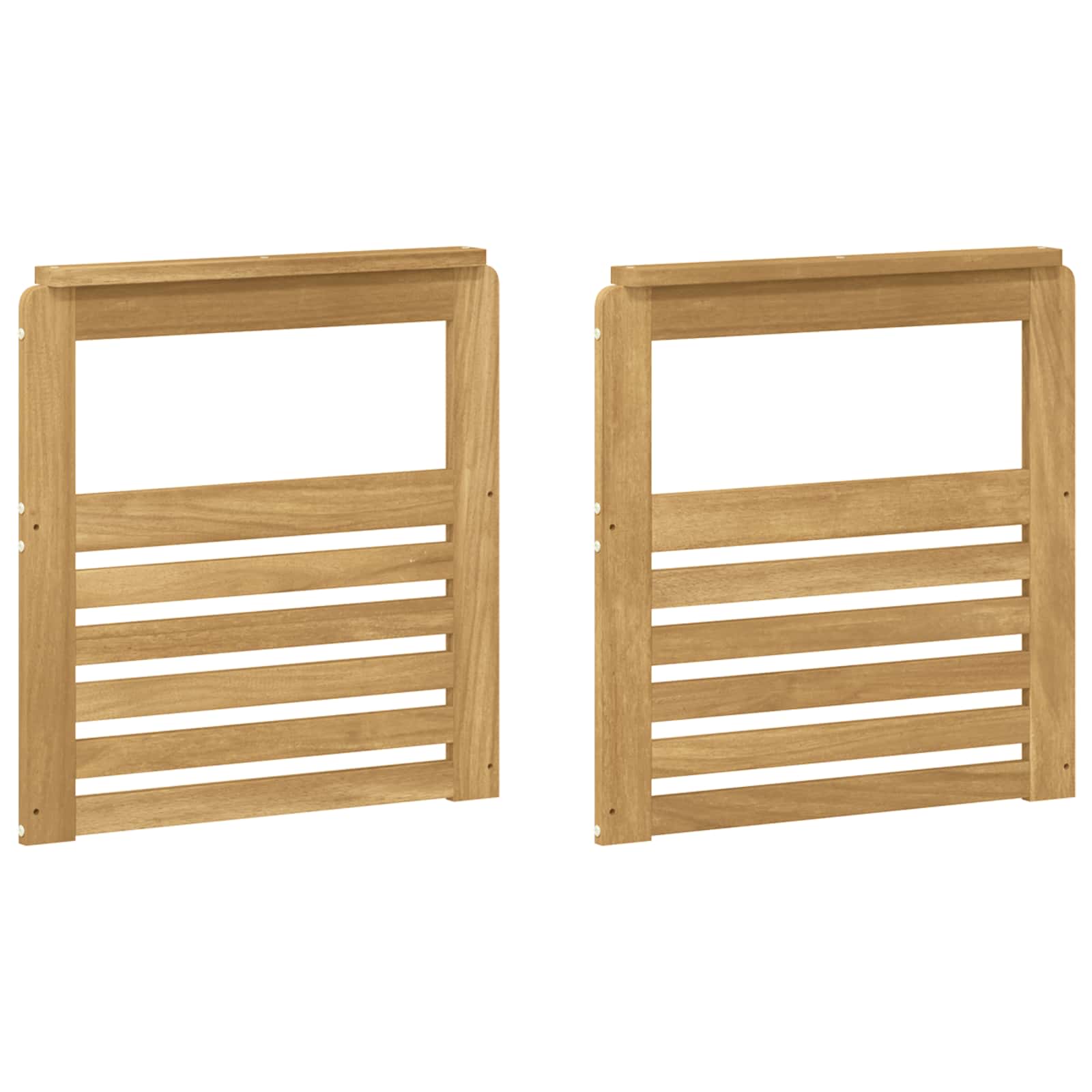 Μονάδα μπράτσων 2 pcs Λευκό 59 x 6 x 61 εκ Στερεό Ξύλο Ακακίας