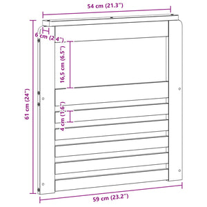 Μονάδα μπράτσων 2 pcs Λευκό 59 x 6 x 61 εκ Στερεό Ξύλο Ακακίας - Pakobazaar