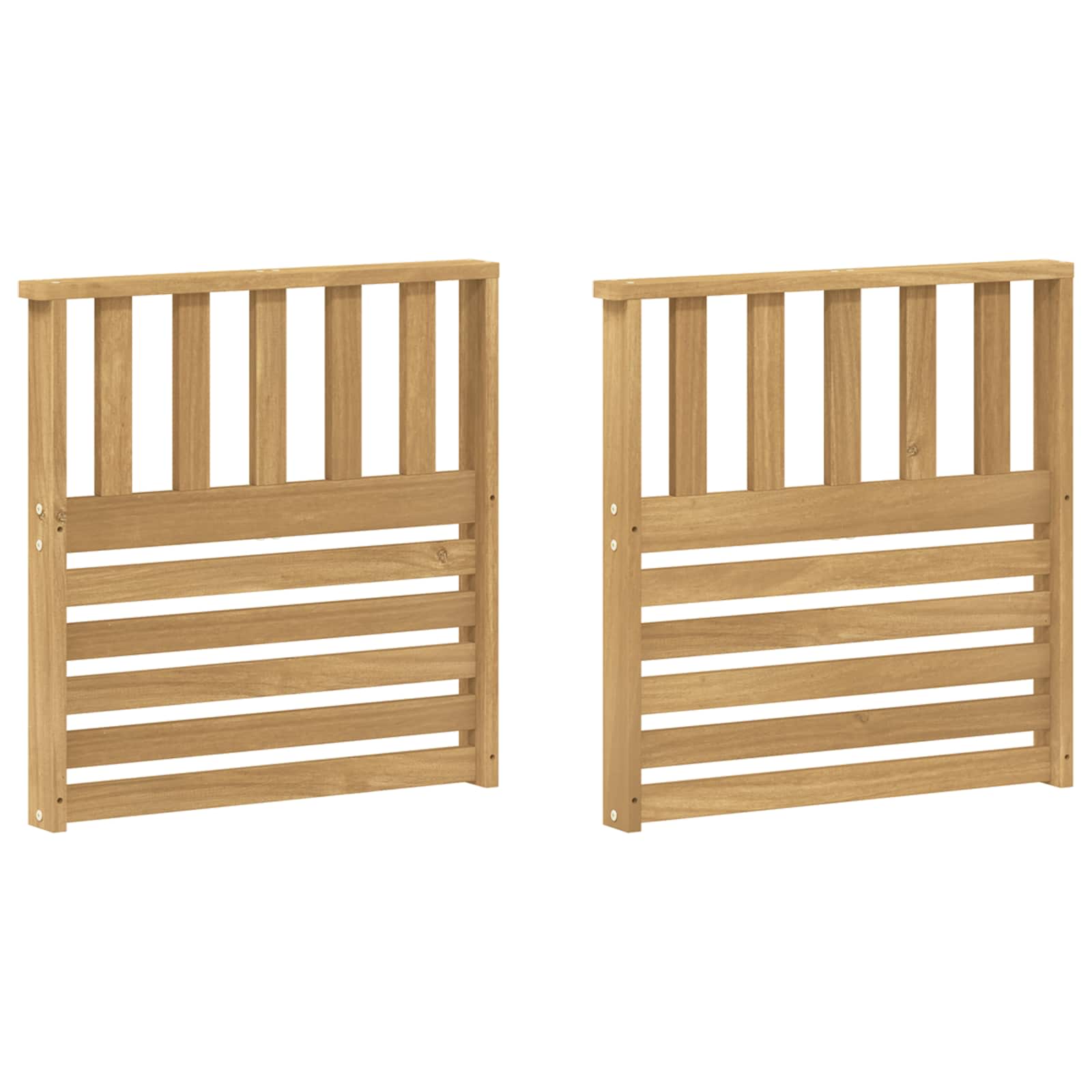 Μονάδα μπράτσων 2 pcs Λευκό 60 x 6 x 61 εκ Στερεό Ξύλο Ακακίας