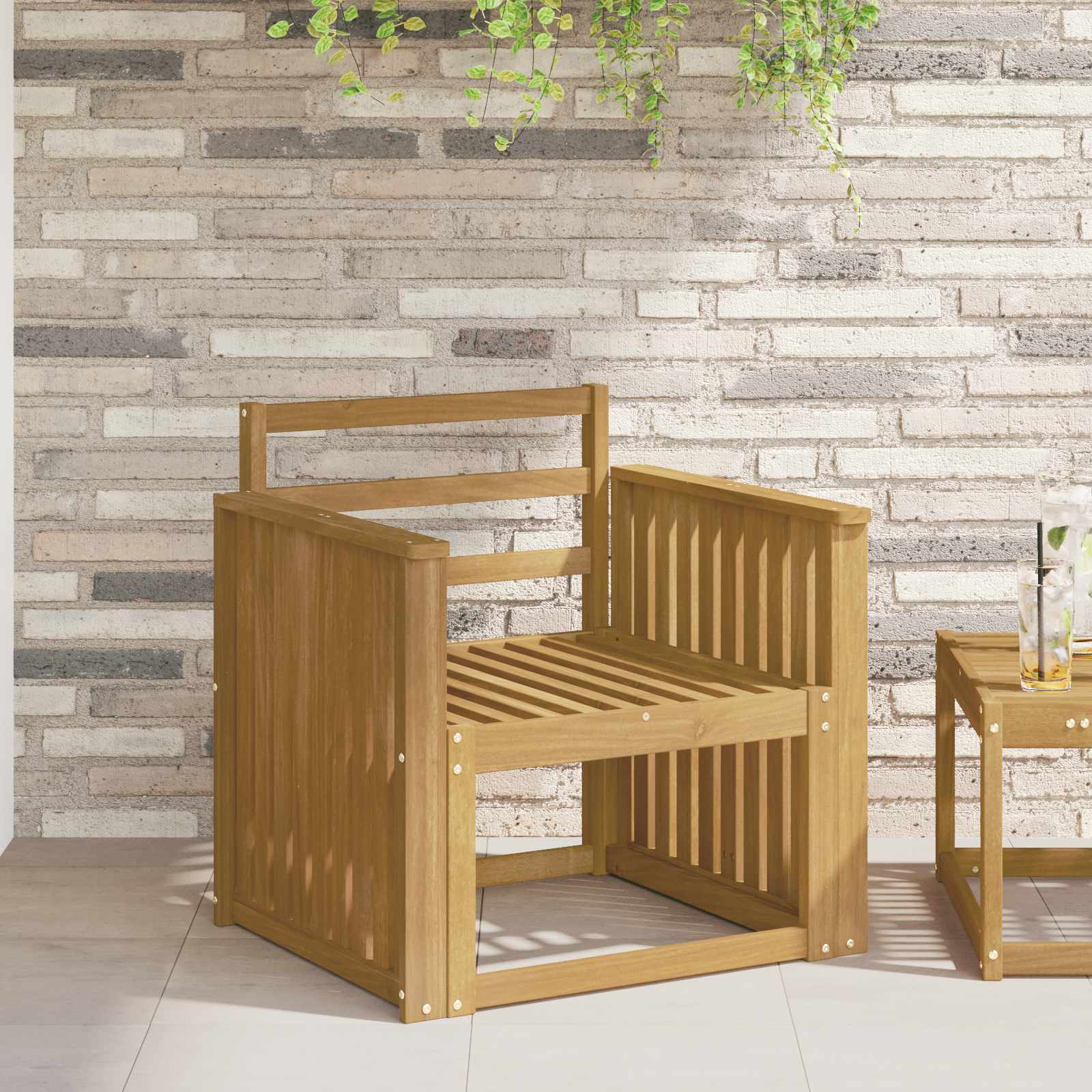 Μονάδα μπράτσων 2 pcs Λευκό 60 x 6 x 61 εκ Στερεό Ξύλο Ακακίας