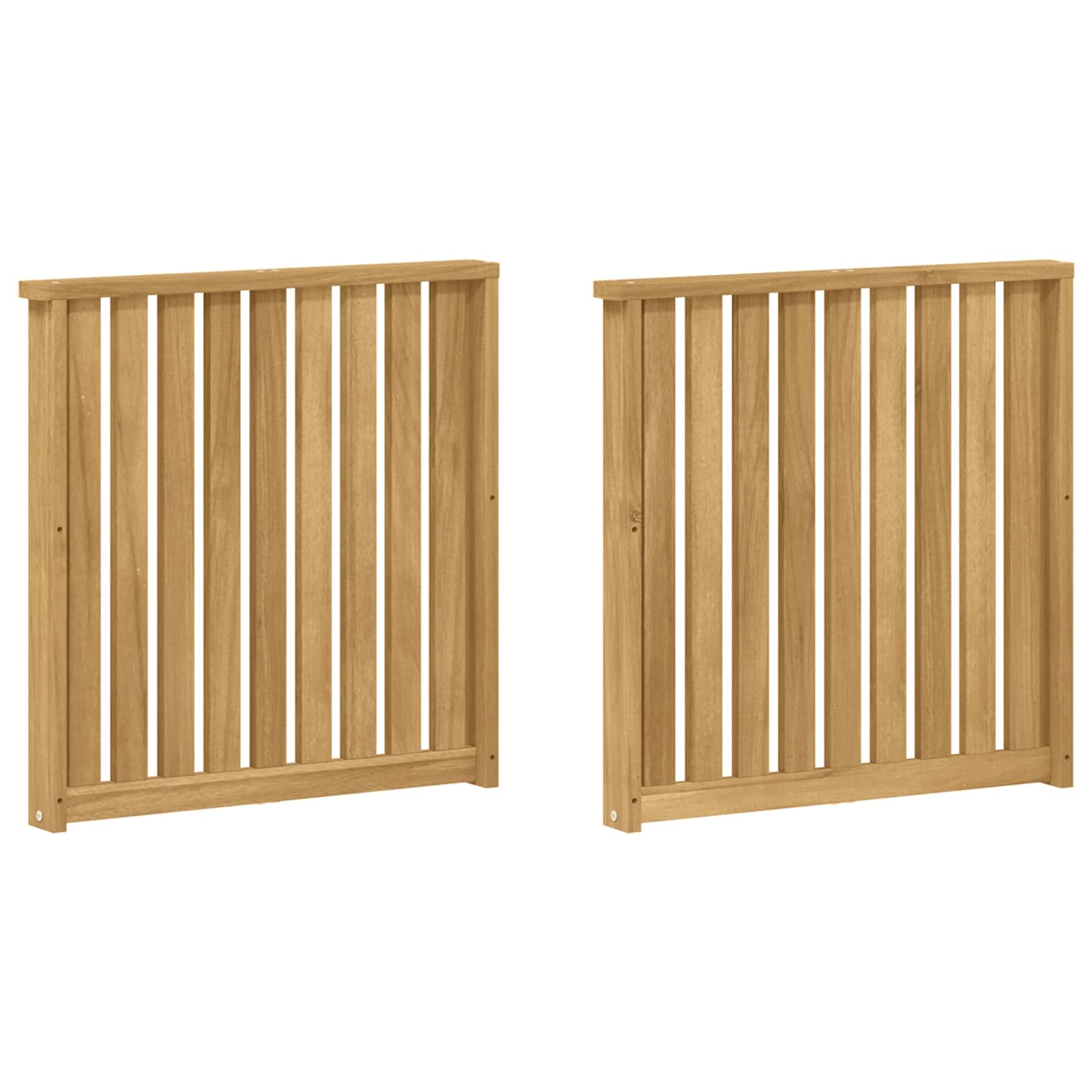 Μονάδα μπράτσων 2 pcs Λευκό 60 x 6 x 61 εκ Στερεό Ξύλο Ακακίας