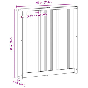 Μονάδα μπράτσων 2 pcs Λευκό 60 x 6 x 61 εκ Στερεό Ξύλο Ακακίας - Pakobazaar