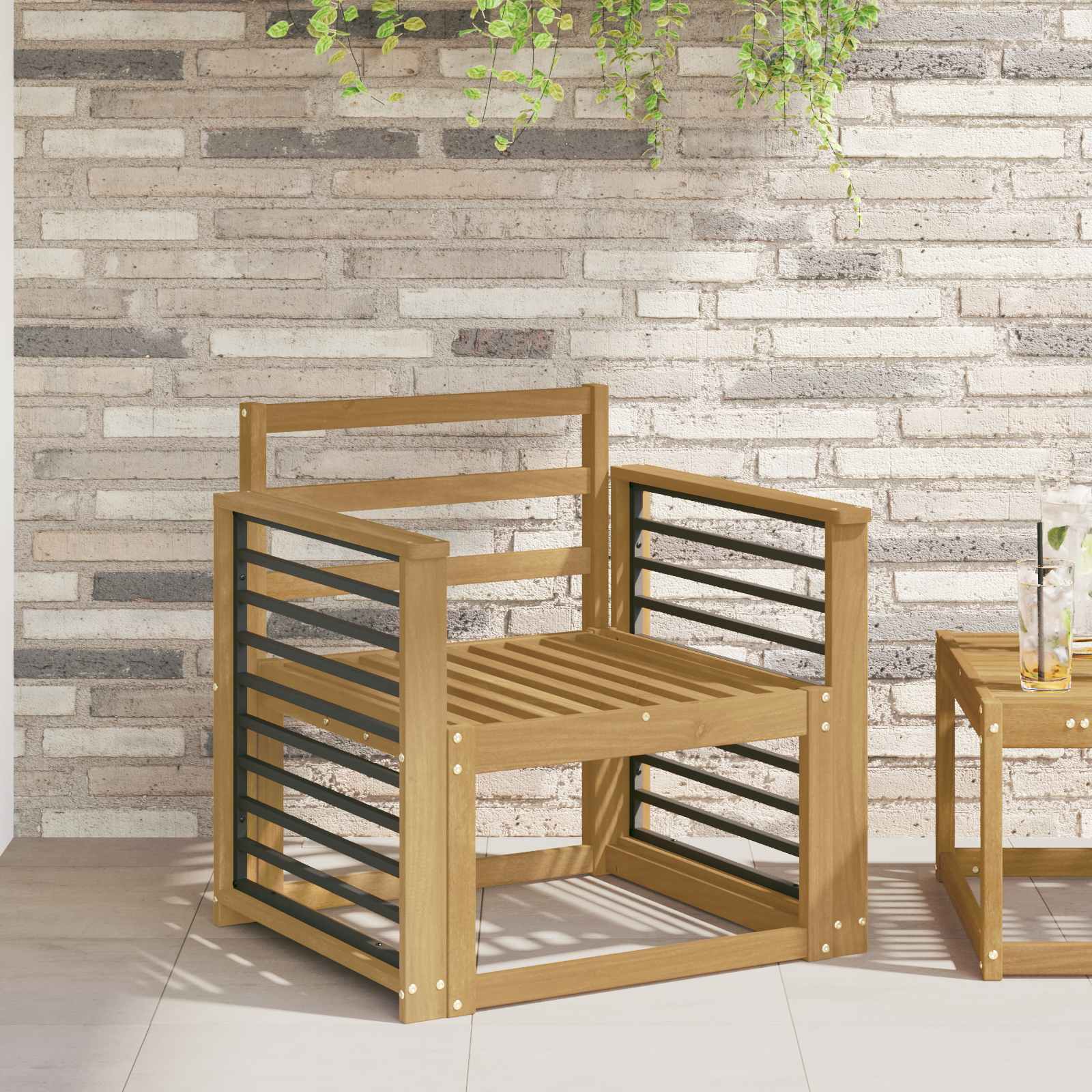 Μονάδα μπράτσων 2 pcs Λευκό 60 x 6 x 61 εκ Στερεό Ξύλο Ακακίας