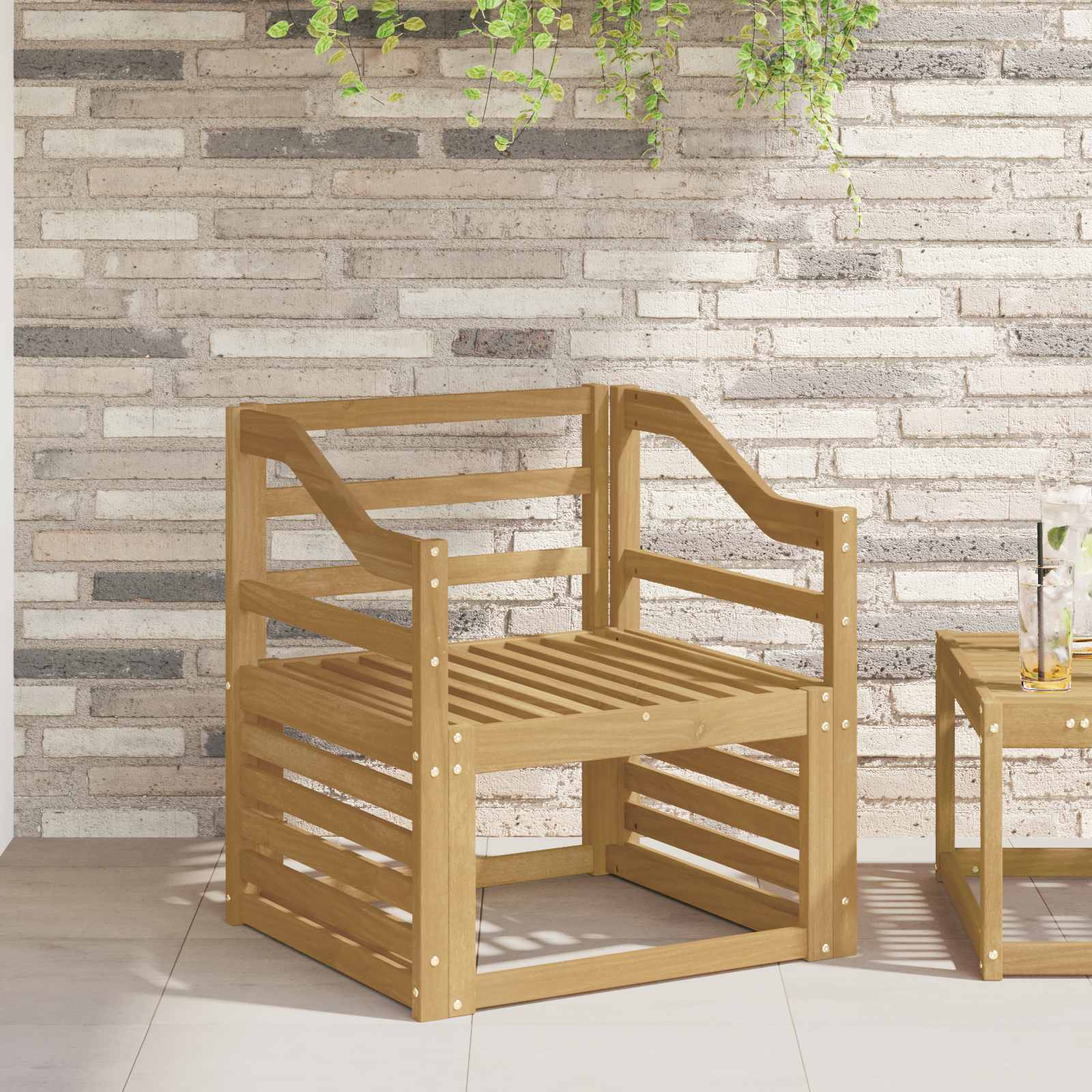 Μονάδα μπράτσων 2 pcs Λευκό 59 x 4 x 73 εκ Στερεό Ξύλο Ακακίας