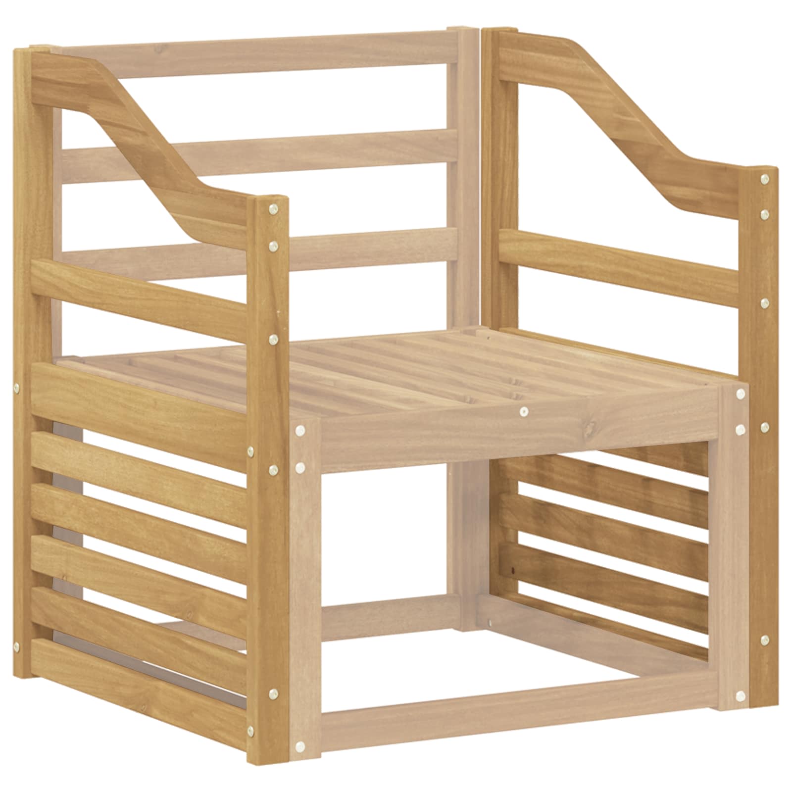 Μονάδα μπράτσων 2 pcs Λευκό 59 x 4 x 73 εκ Στερεό Ξύλο Ακακίας