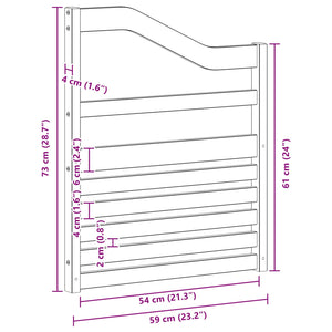 Μονάδα μπράτσων 2 pcs Λευκό 59 x 4 x 73 εκ Στερεό Ξύλο Ακακίας - Pakobazaar