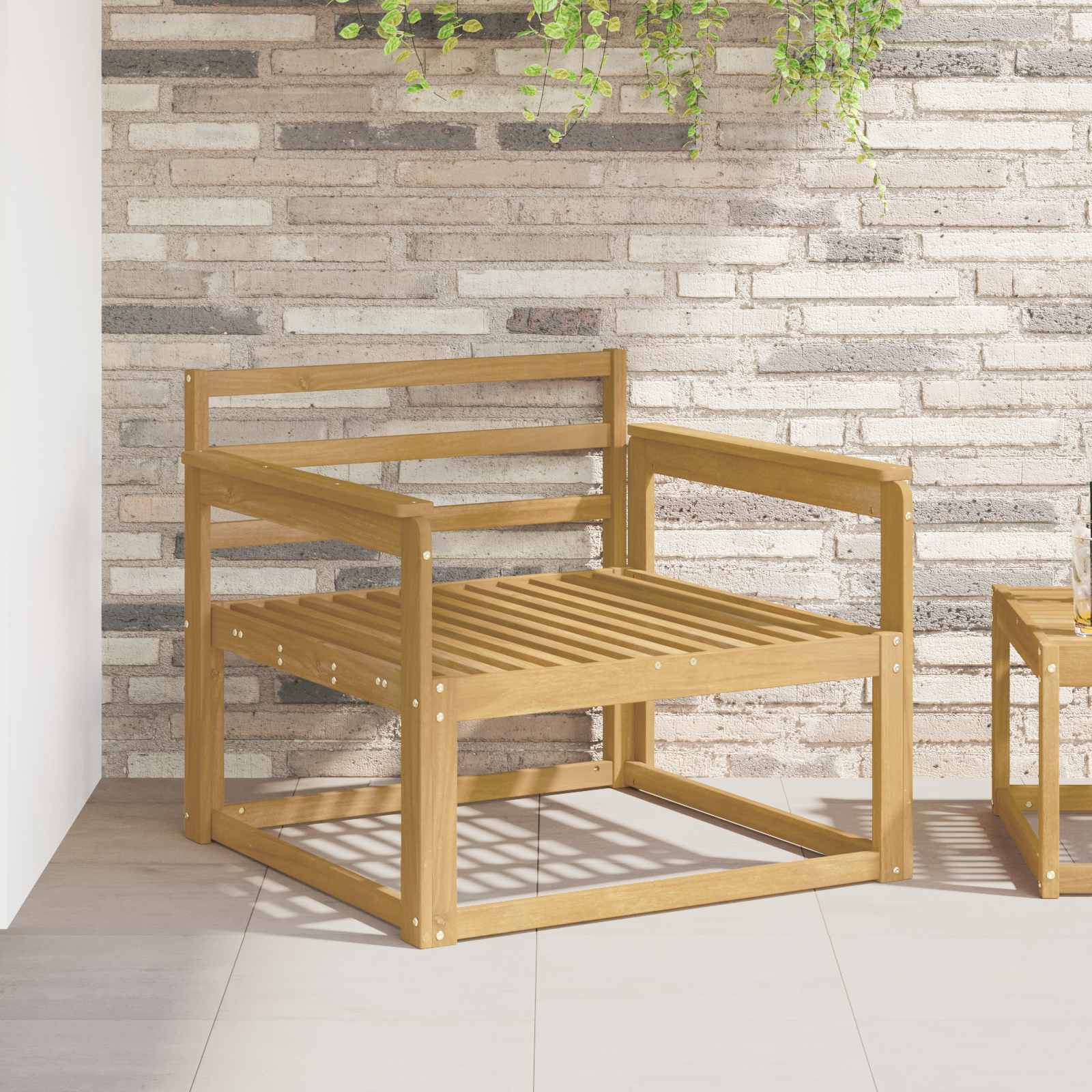 Μονάδα μπράτσων 2 pcs Λευκό 79 x 6 x 61 εκ. Στερεό Ξύλο Ακακίας
