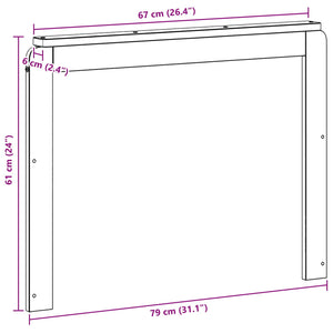 Μονάδα μπράτσων 2 pcs Λευκό 79 x 6 x 61 εκ. Στερεό Ξύλο Ακακίας - Pakobazaar