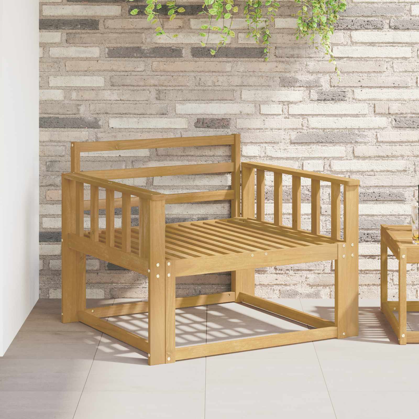 Μ.Module Χεριών 2 pcs Λευκό 80 x 6 x 61 εκ Στερεό Ξύλο Ακακίας