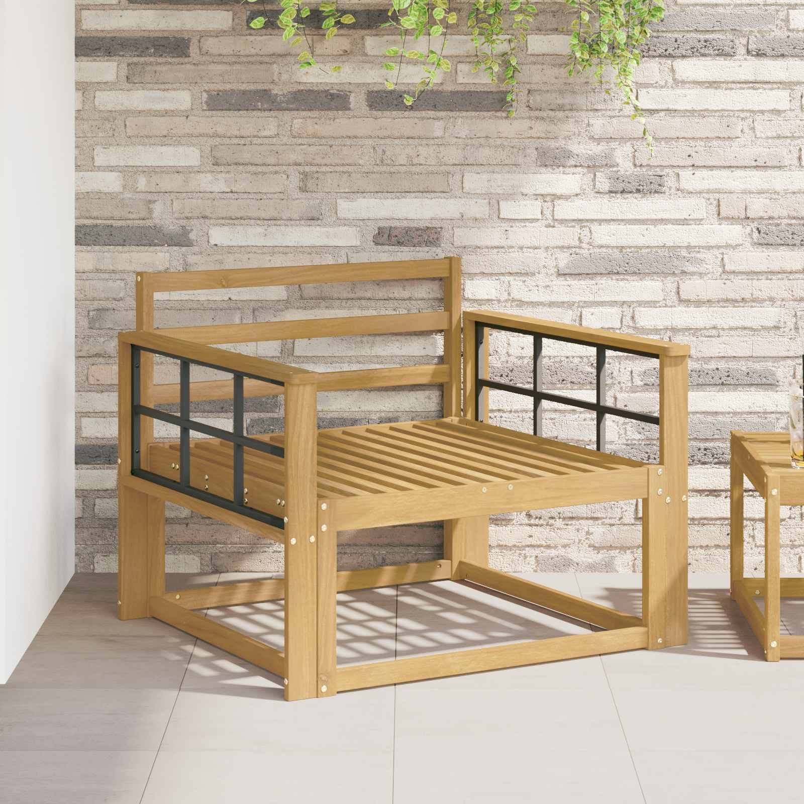 Μονάδα μπράτσων 2 pcs Λευκό 80 x 6 x 61 εκ Στερεό Ξύλο Ακακίας