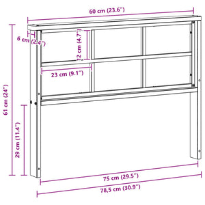 Μονάδα μπράτσων 2 pcs Λευκό 80 x 6 x 61 εκ Στερεό Ξύλο Ακακίας - Pakobazaar