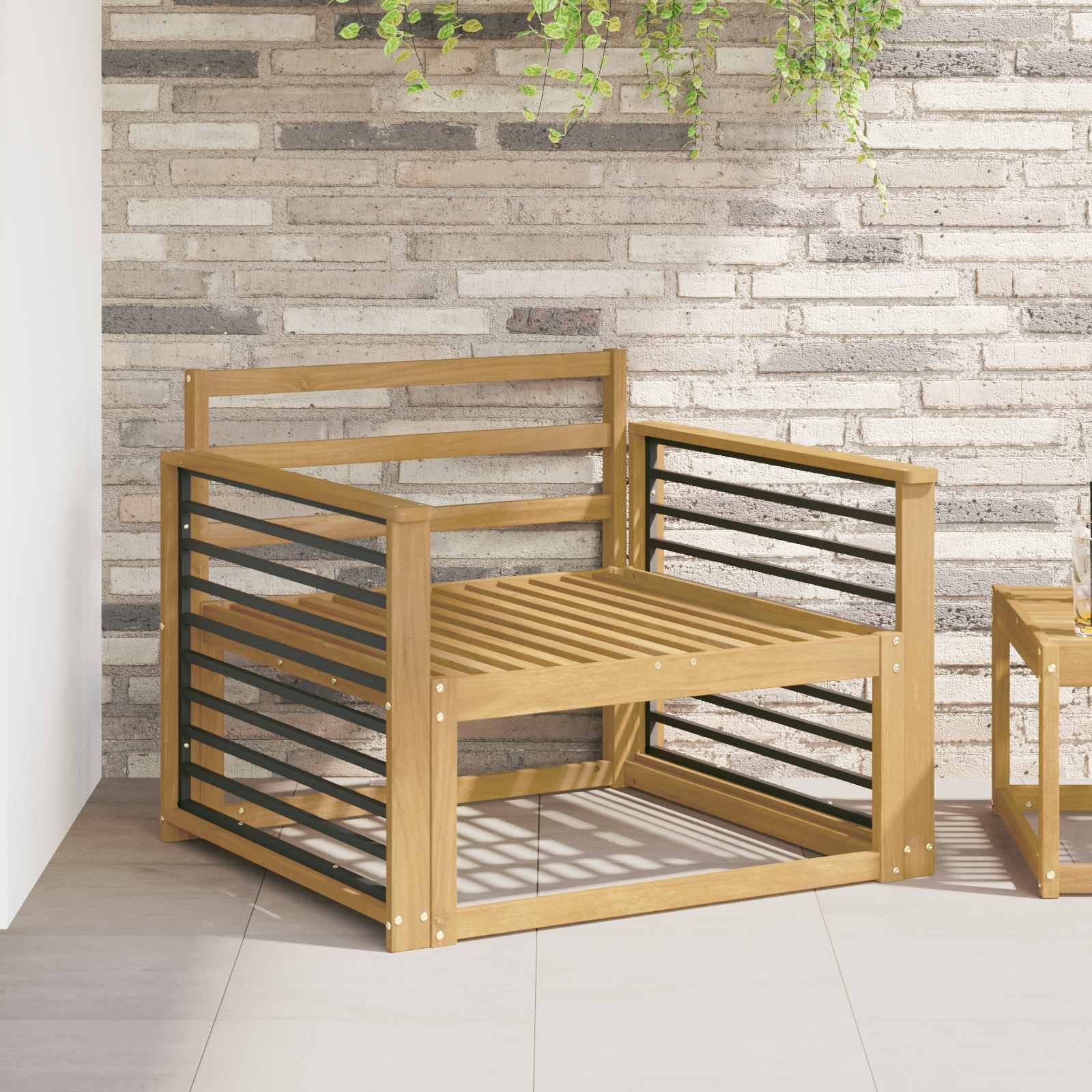 Μονάδα μπράτσων 2 pcs Λευκό 80 x 6 x 61 εκ Στερεό Ξύλο Ακακίας