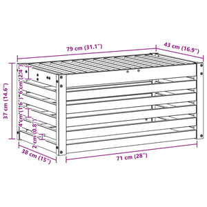 Παγκάκι Εξωτερικού Χώρου Λευκό 79 x 43 x 37 εκ - Pakobazaar