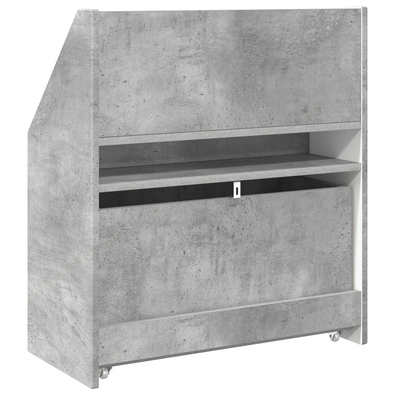 Βιβλιοθήκη Παιδιών με συρτάρι Σκυρόδεμα Γκρι 60 x 29,5 x 69 εκ