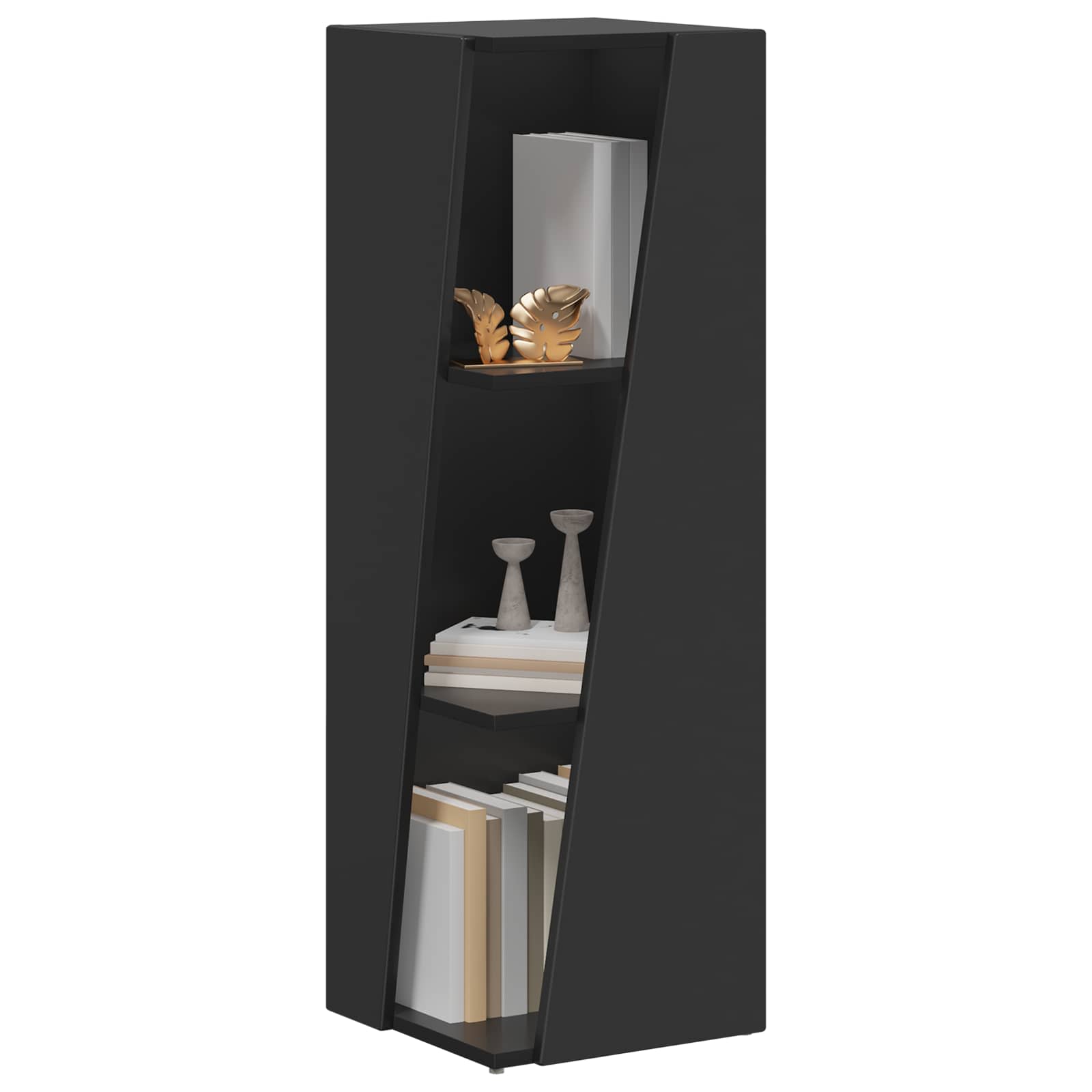 Πλευρικό Ράφι Μαύρο 33 x 32 x 100,5 εκ Επεξεργασμένο ξύλο