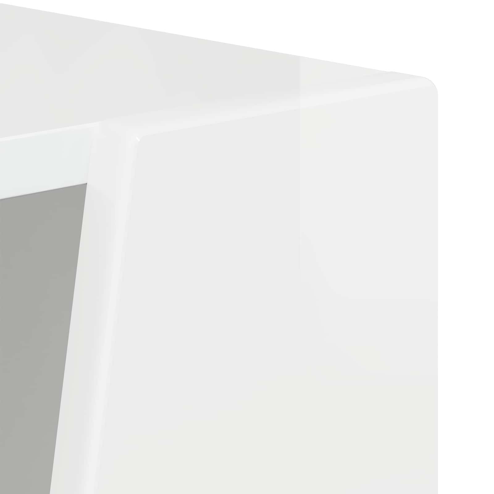 Πλευρικό Ράφι Υψηλής γυαλάδας λευκό 33 x 32 x 100,5 εκ.
