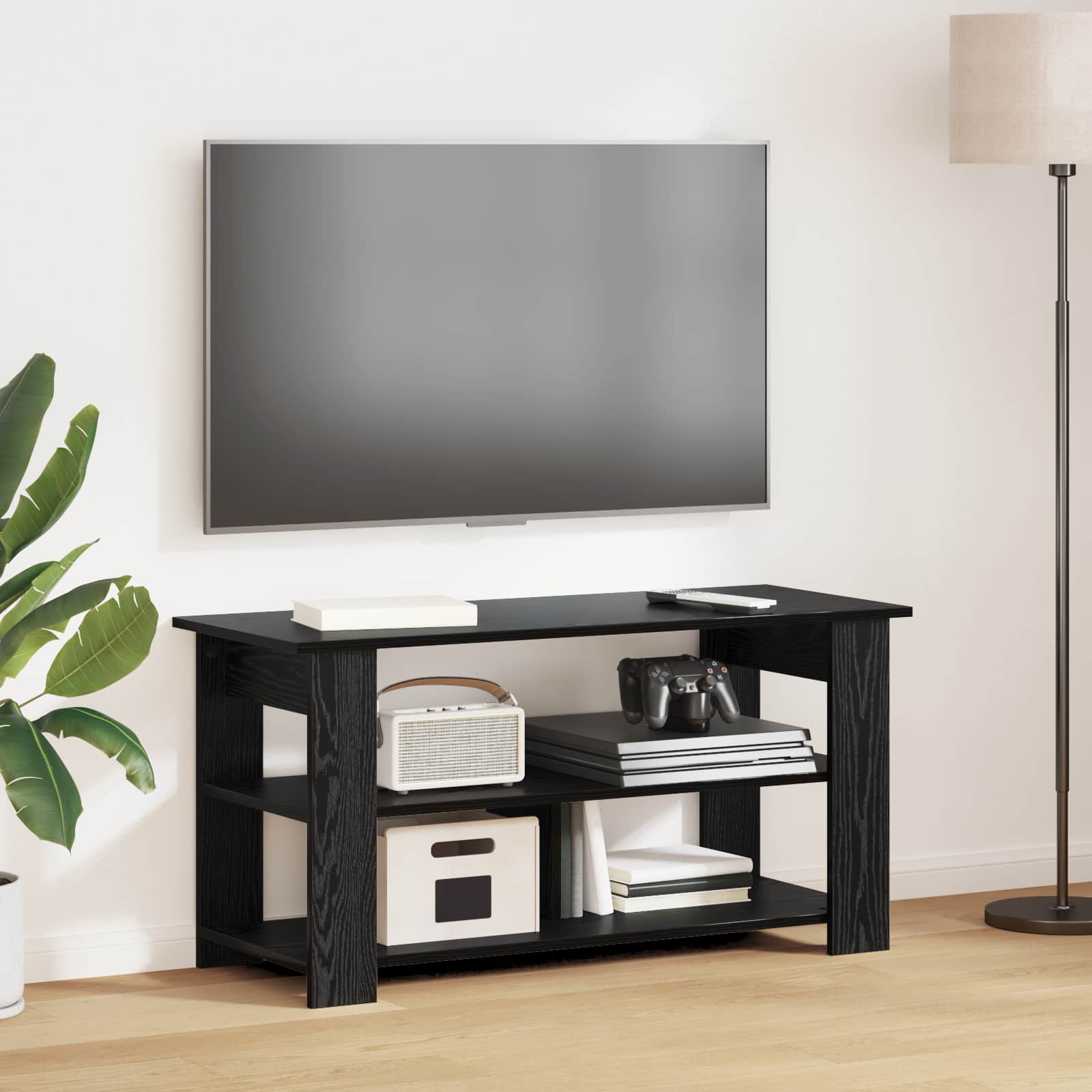 Βάση τηλεόρασης Μαύρη Οξυά 100 x 40 x 50 cm - Pakobazaar