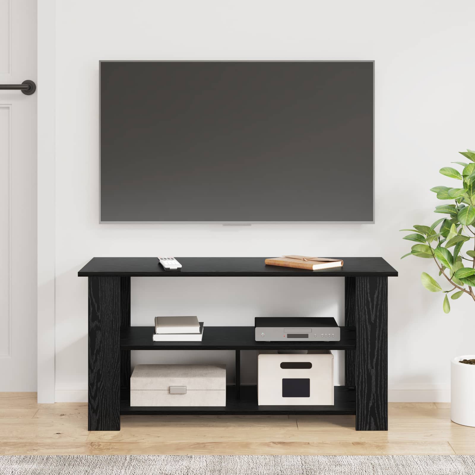 Βάση τηλεόρασης Μαύρη Οξυά 100 x 40 x 50 cm - Pakobazaar