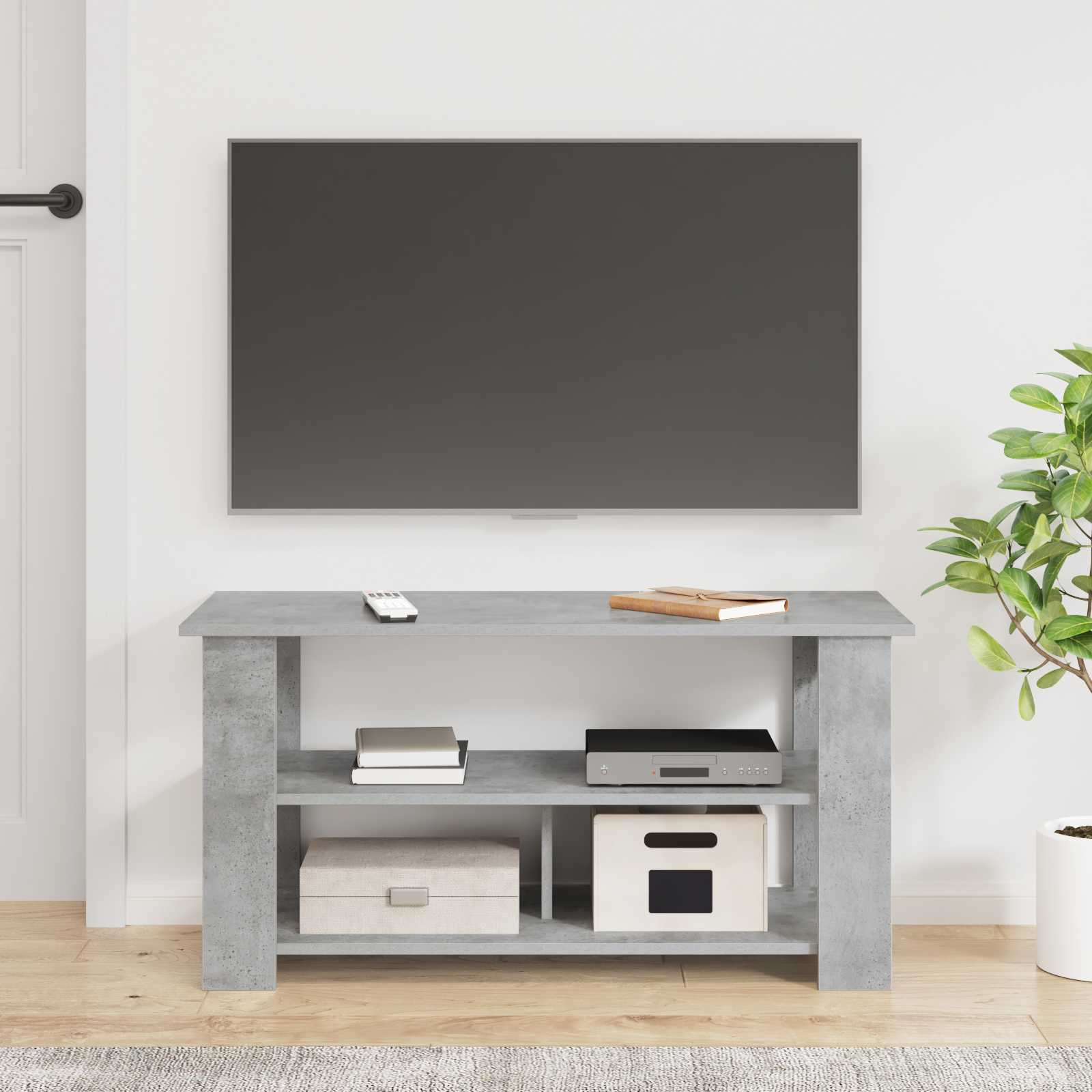 Βάση τηλεόρασης Σκυρόδεμα Γκρι 100 x 40 x 50 cm