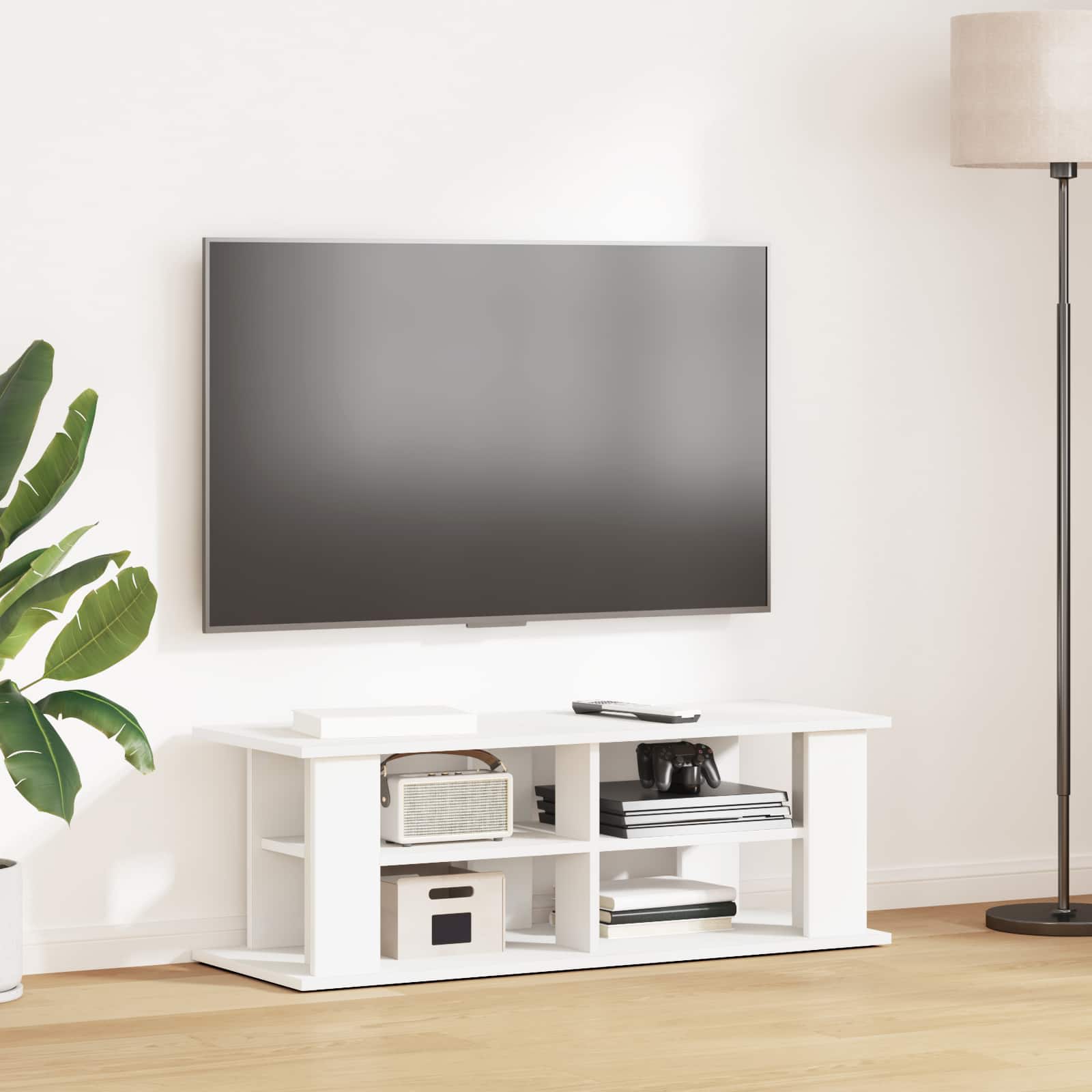 Βάση τηλεόρασης Λευκό 96 x 35 x 33,5 εκ - Pakobazaar