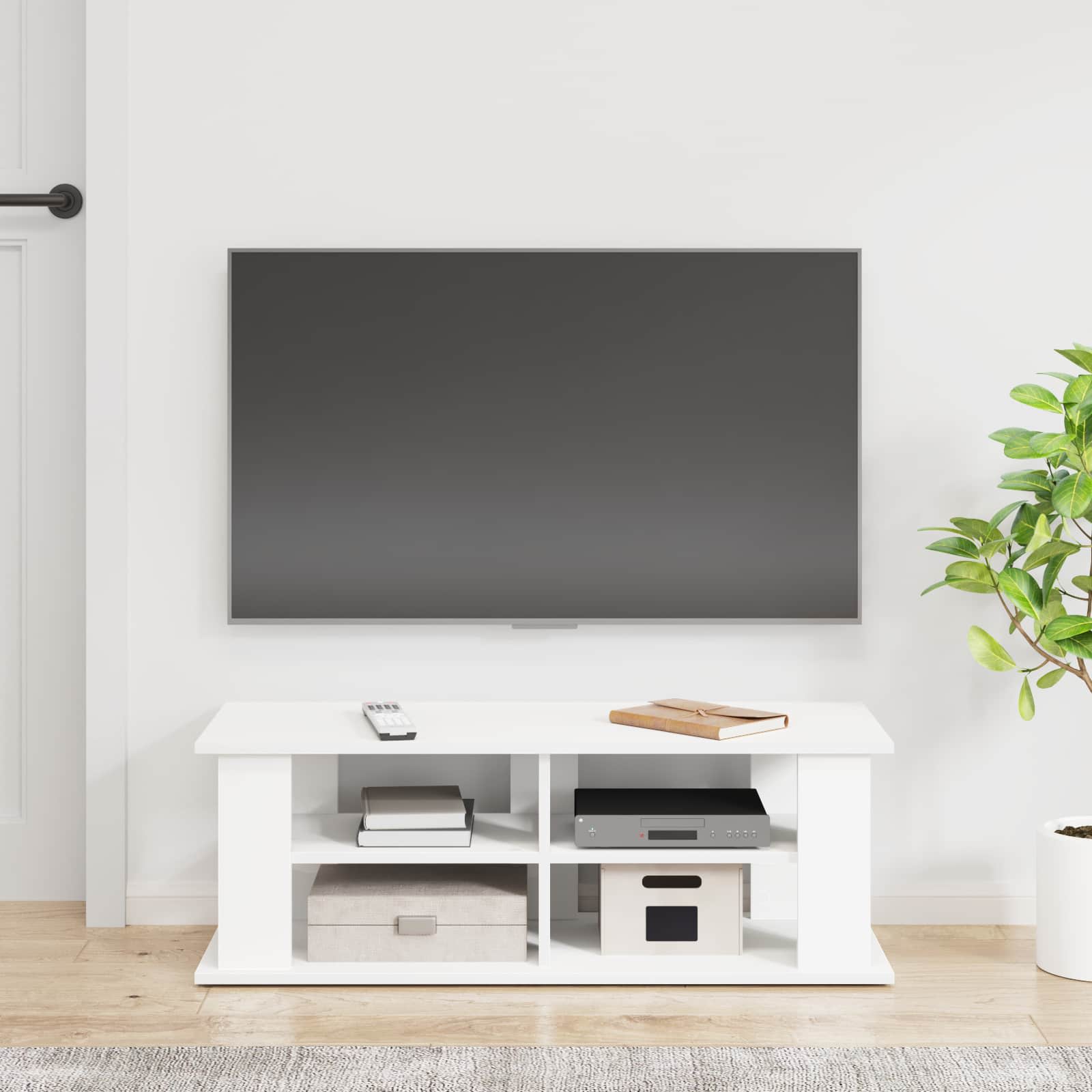 Βάση τηλεόρασης Λευκό 96 x 35 x 33,5 εκ - Pakobazaar