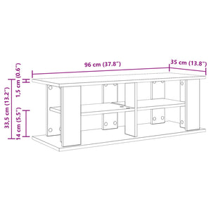 Βάση τηλεόρασης Σκυρόδεμα Γκρι 96 x 35 x 33,5 εκ