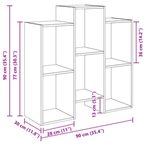 Πλαϊνό γραφείο Μαύρη Οξυά 90 x 30 x 90 cm - Pakobazaar