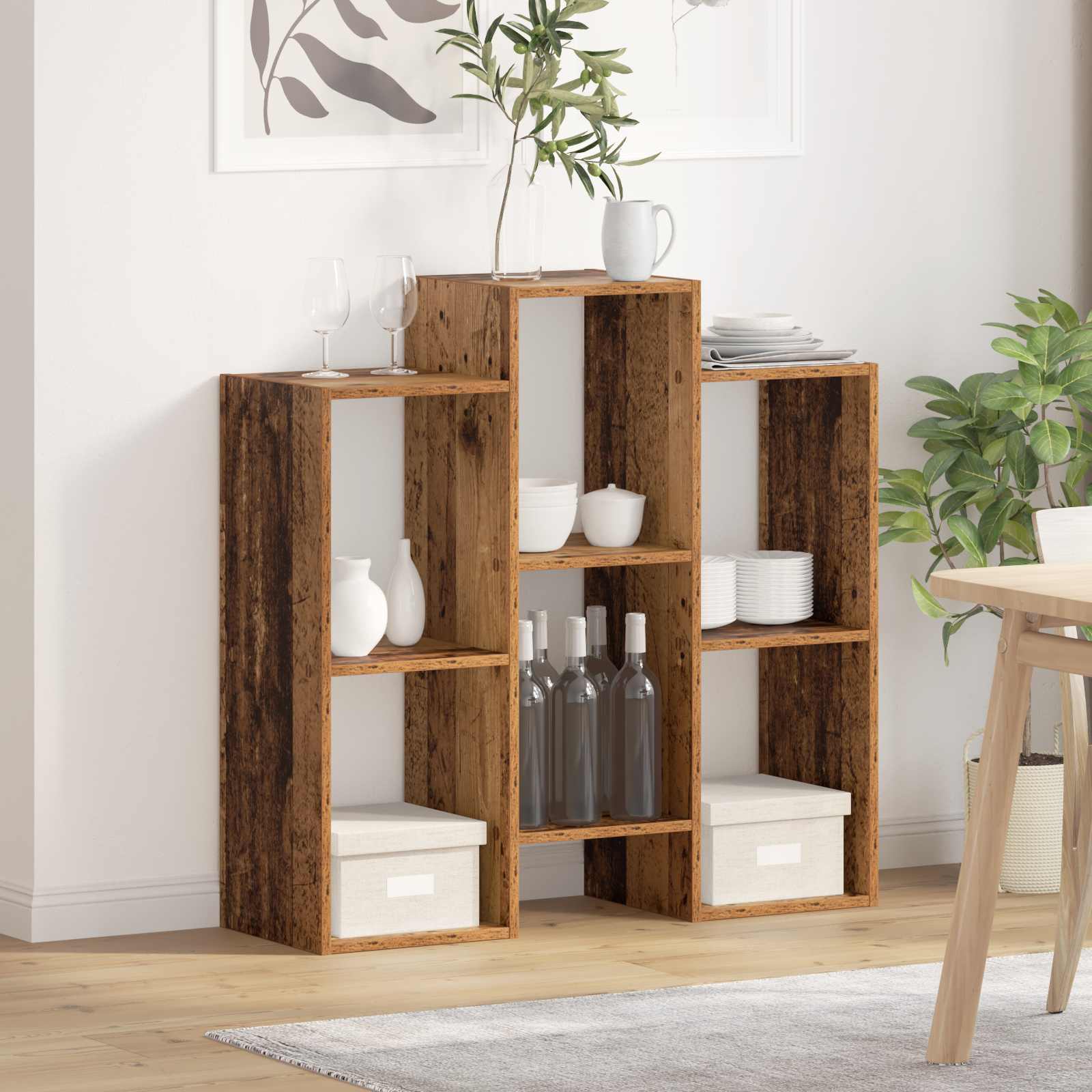 Πλαϊνό γραφείο Παλιό ξύλο 90 x 30 x 90 cm