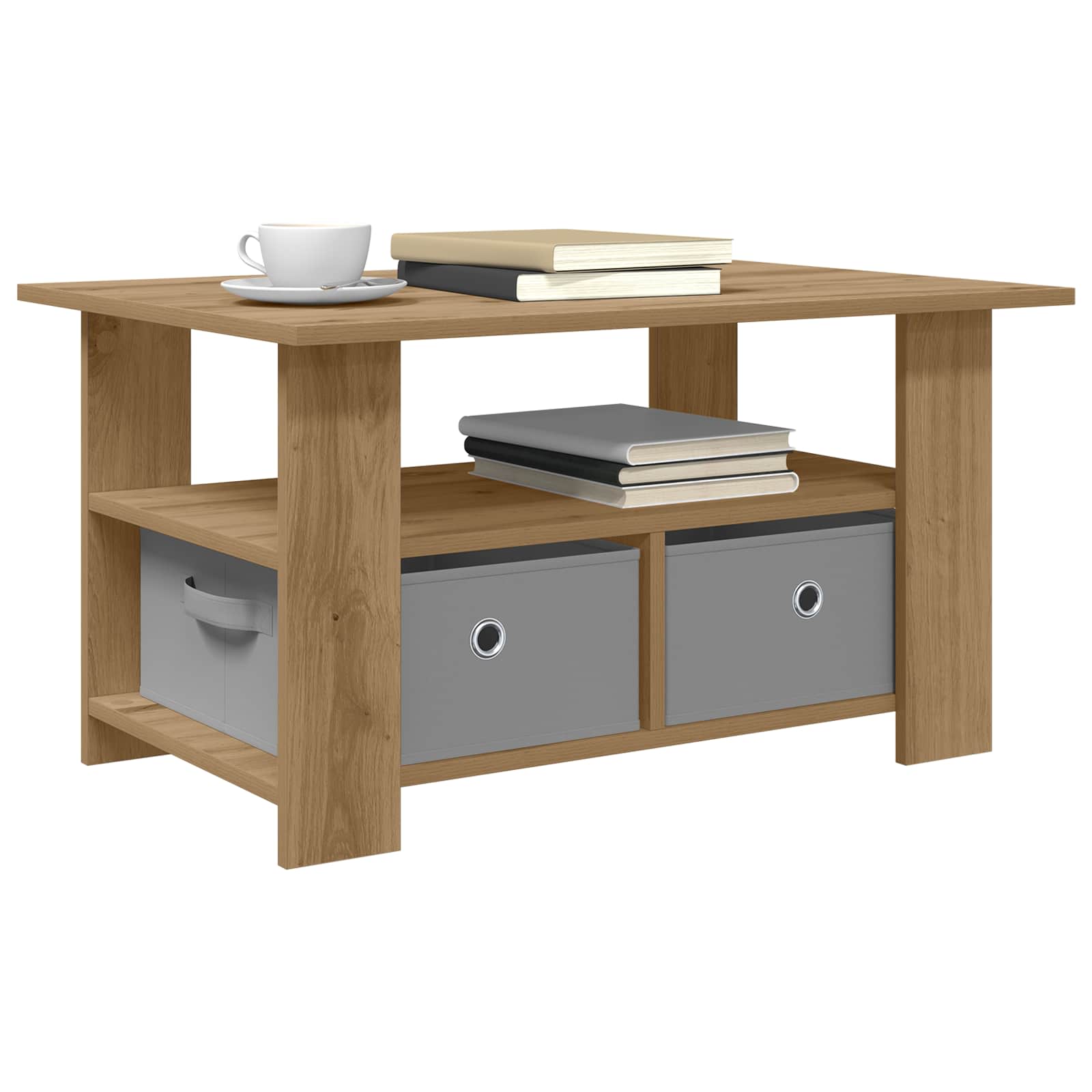 Τραπεζάκι σαλονιού με συρτάρι Artisan Oak 77 x 55 x 42 εκ. - Pakobazaar