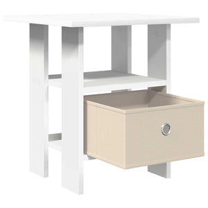 Κομοδίνο 2 pcs Λευκό 41 x 40 x 45 εκ Επεξεργασμένο ξύλο - Pakobazaar