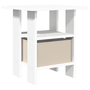 Κομοδίνο 2 pcs Λευκό 41 x 40 x 45 εκ Επεξεργασμένο ξύλο - Pakobazaar