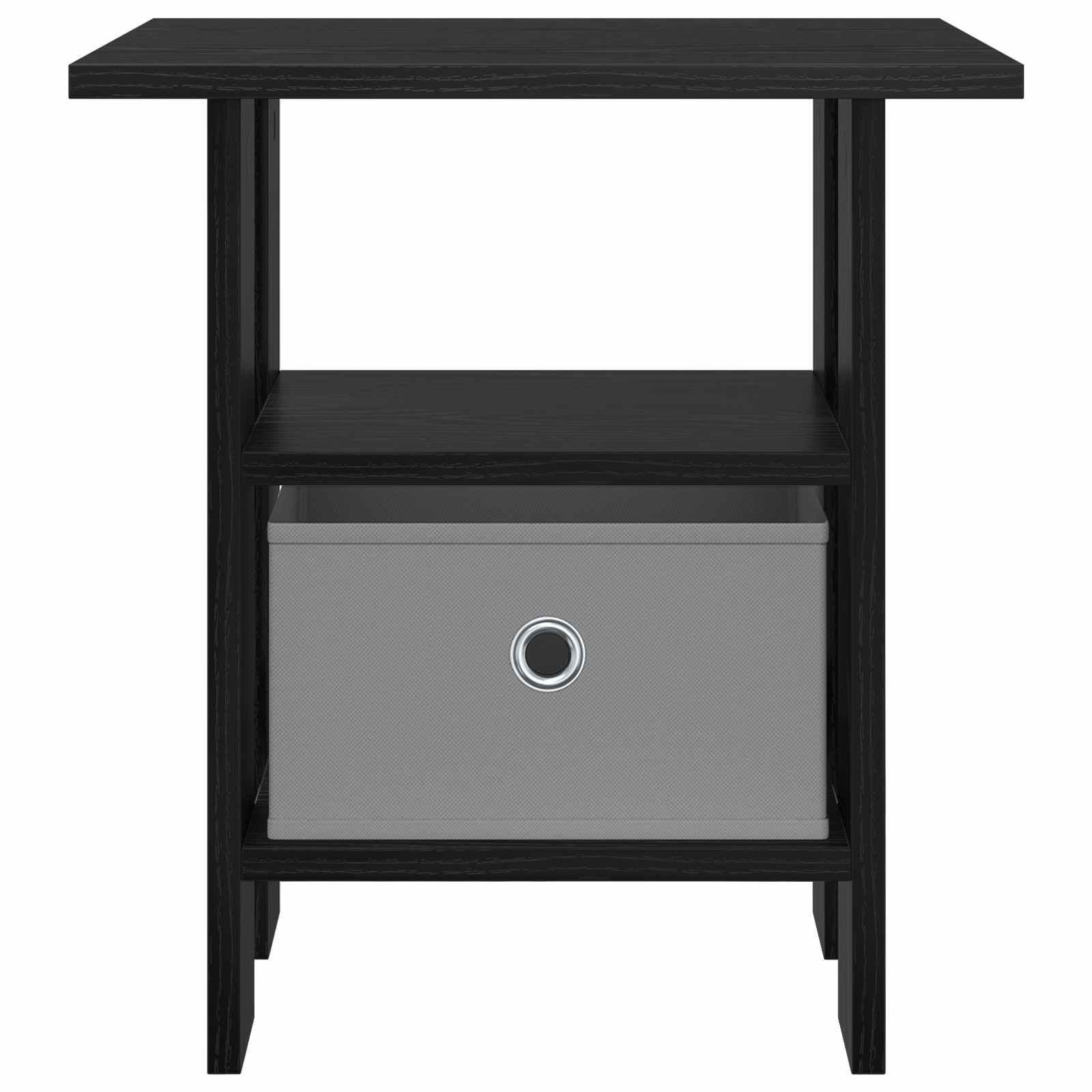 Κομοδίνο 2 pcs Μαύρη Οξυά 41 x 40 x 45 εκ Επεξεργασμένο ξύλο - Pakobazaar