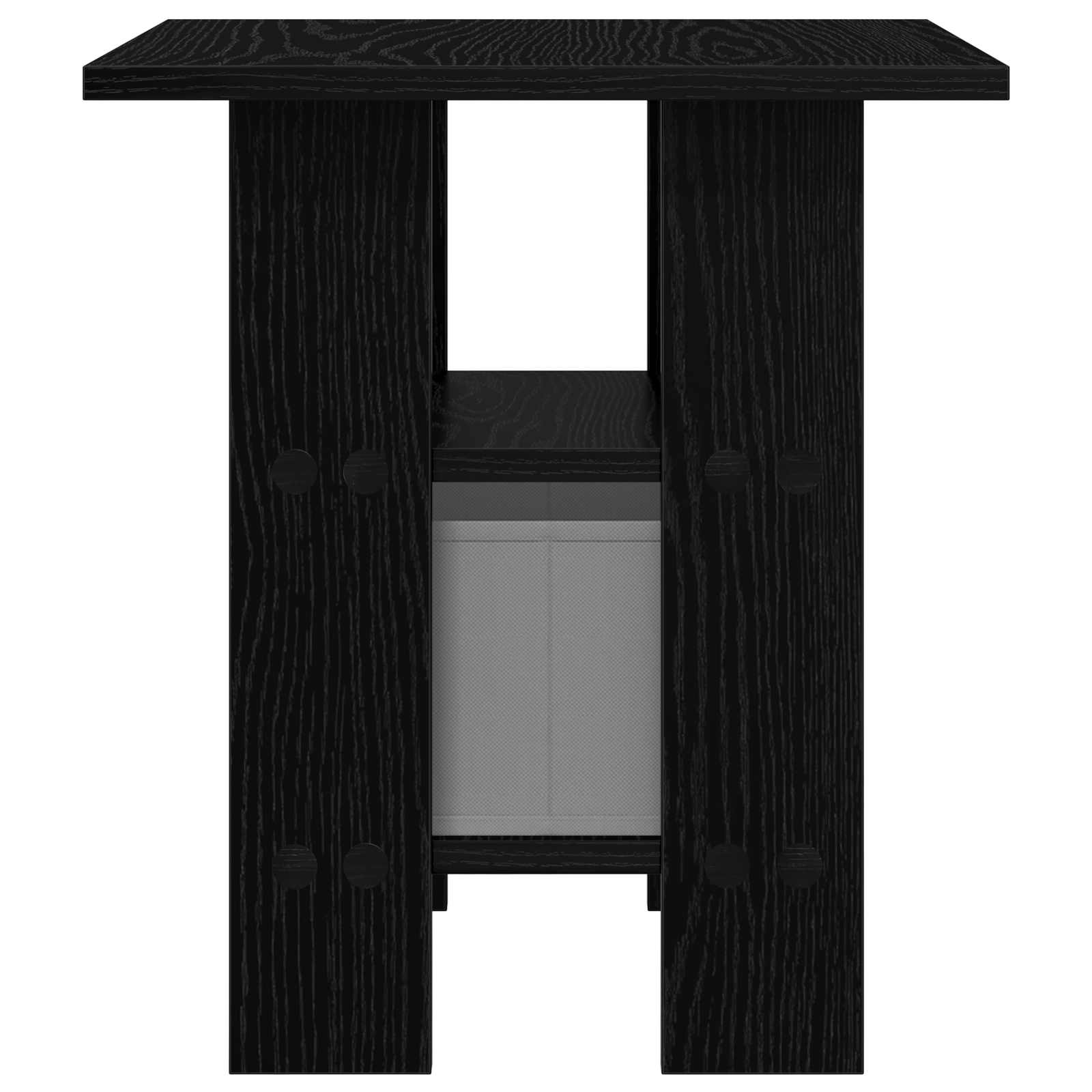 Κομοδίνο 2 pcs Μαύρη Οξυά 41 x 40 x 45 εκ Επεξεργασμένο ξύλο - Pakobazaar