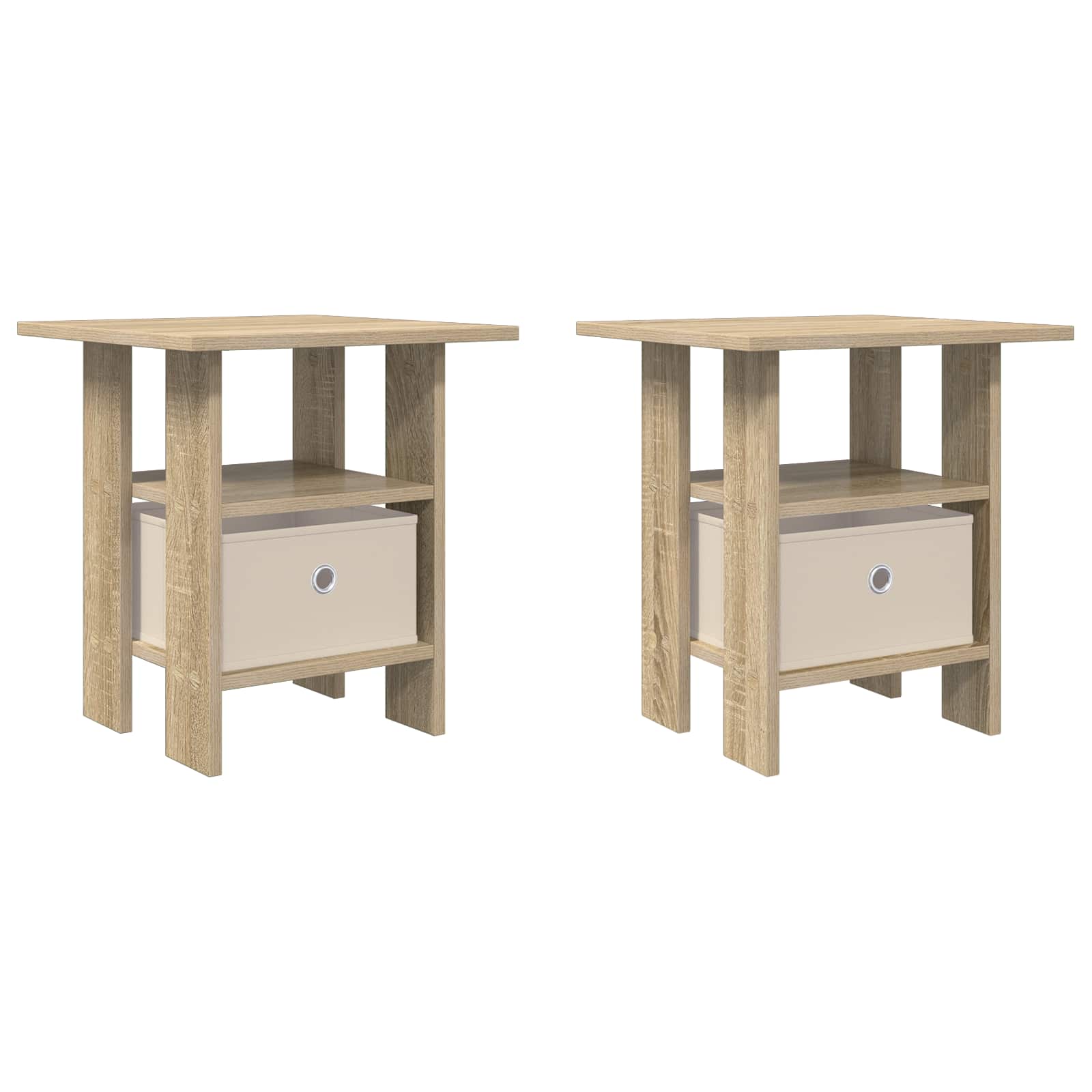Κομοδίνο 2 pcs Δρύς Sonoma 41 x 40 x 45 εκ Επεξεργασμένο ξύλο - Pakobazaar