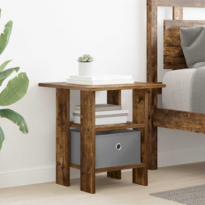 Κομοδίνο 2 pcs Καπνιστό Δρύς 41 x 40 x 45 εκ Επεξεργασμένο ξύλο - Pakobazaar